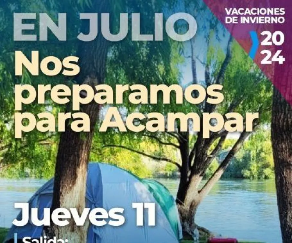 "Nos preparamos para acampar": una actividad imperdible para niños de Roca