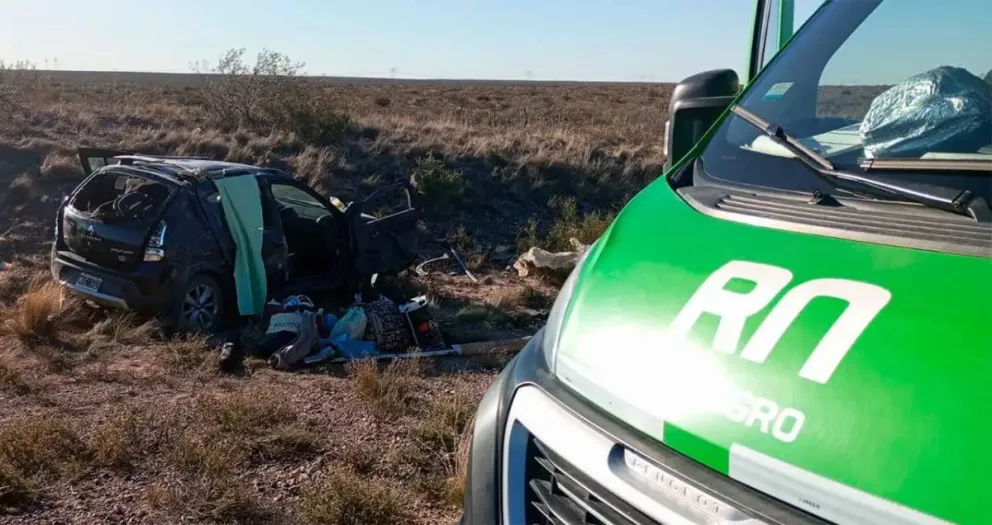 Accidente en Ruta 6: la copiloto sufrió una fractura y fue trasladada a Roca