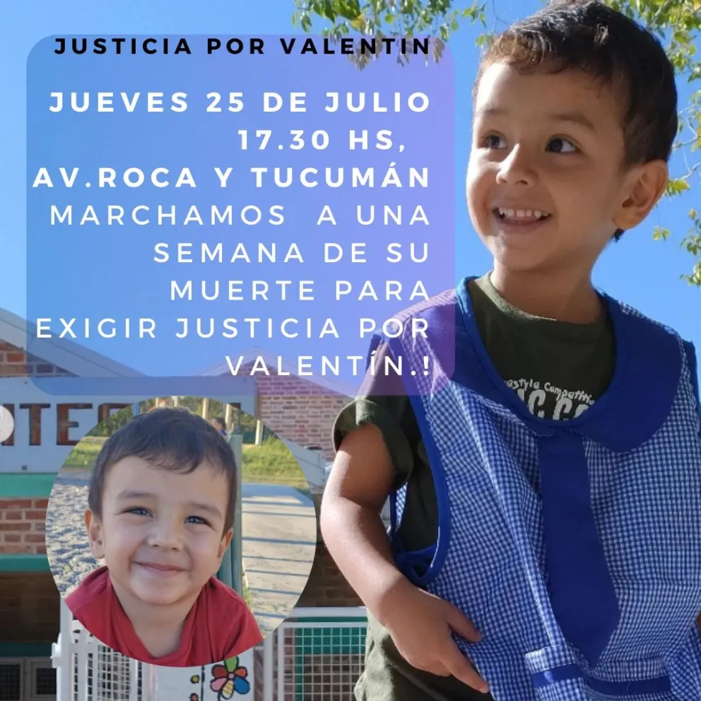 Justicia por Valentín: la familia convoca a una nueva marcha este jueves