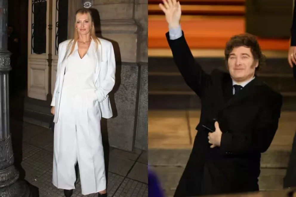 Milei y Yuyito González, juntos en el Teatro Colón