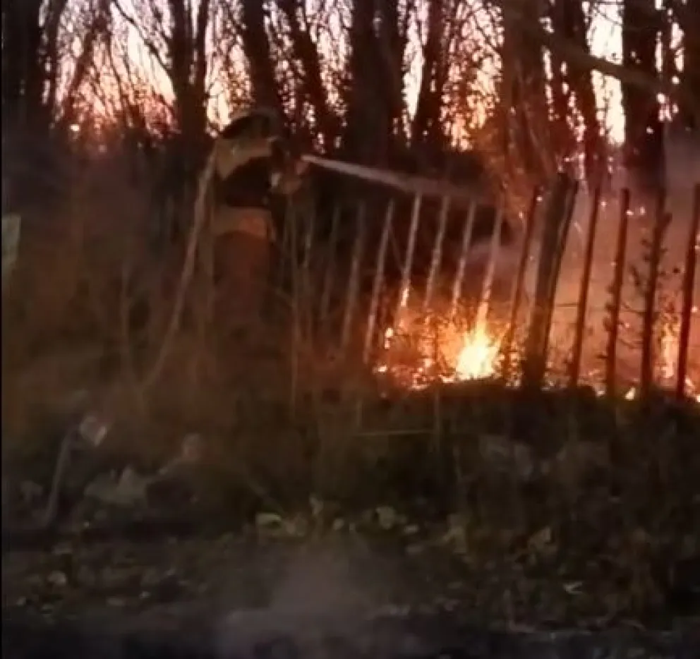 Mañana movida para Bomberos: trabajó para controlar un incendio en barrio Mosconi