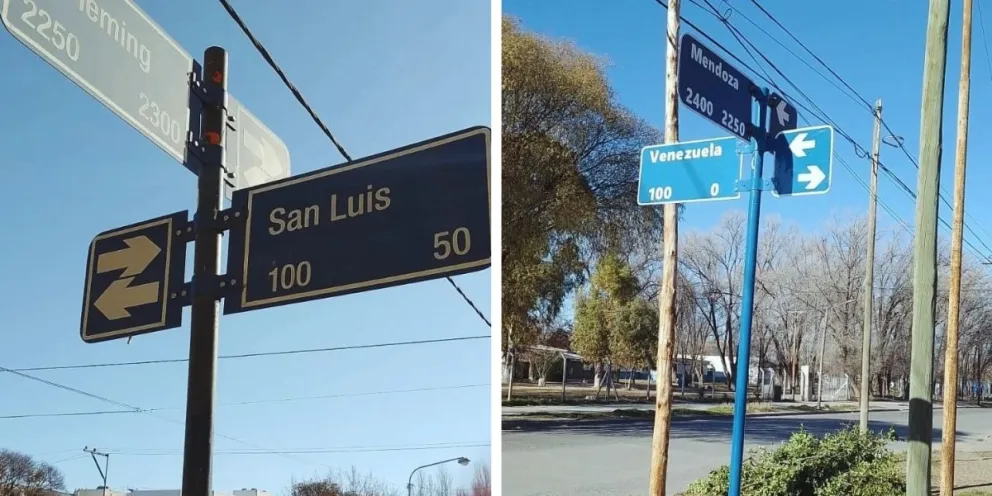 Carteles que confunden: Nomencladores mal ubicados que le cambian los nombres a las calles