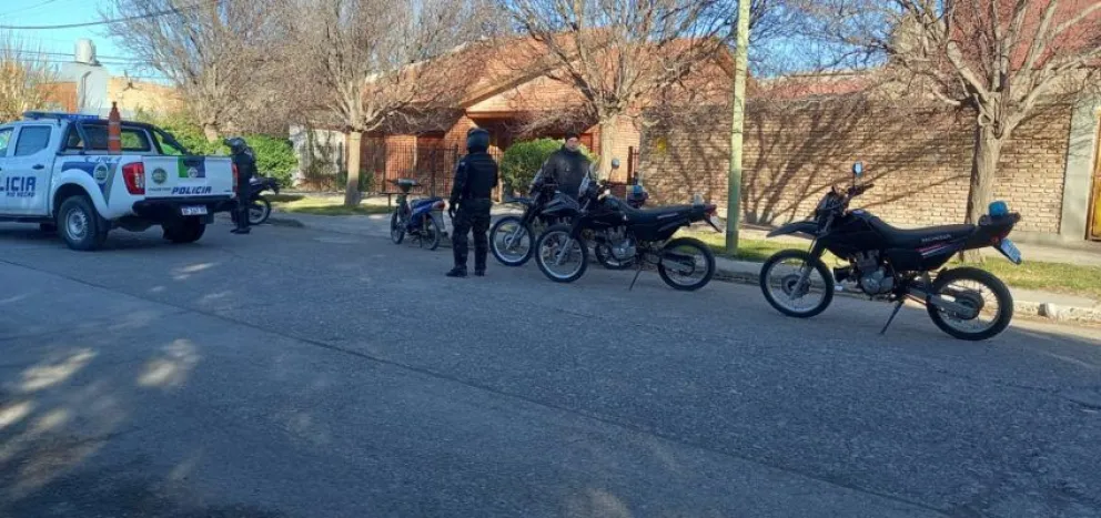 En la última semana se recuperaron un auto y seis motos en el Alto Valle