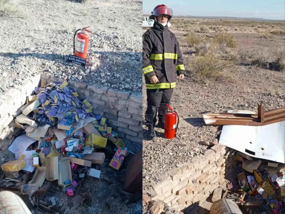 La brigada de Explosivos destruyó pirotecnia no autorizada por el Municipio