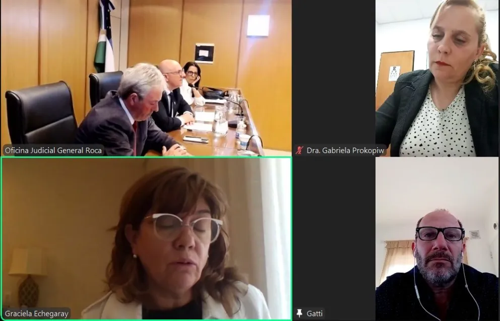 El Tribunal no hizo lugar al pedido de la querella para que Gatti esté con prisión preventiva. Foto (Zoom Audiencia).