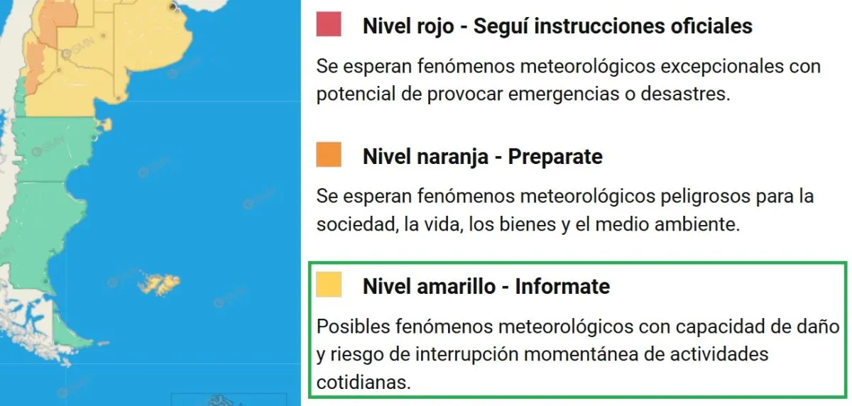 Las r&aacute;fagas de viento llegar&aacute;n a 80 kil&oacute;metros por hora. Foto (SMN).