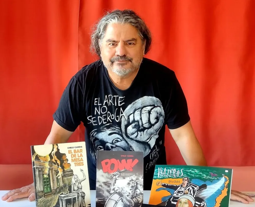 El artista local Chelo Candia llevará su arte a las distintas Ferias del Libro de la región 