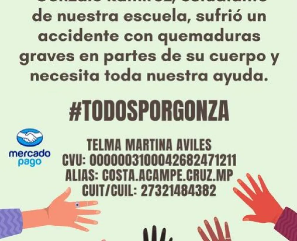Todos por Gonza: sufrió graves quemaduras y necesita ayuda para operarse 