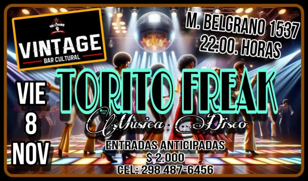 Se viene una noche a puro funk y rock con la tradicional banda roquense Torito Freak 