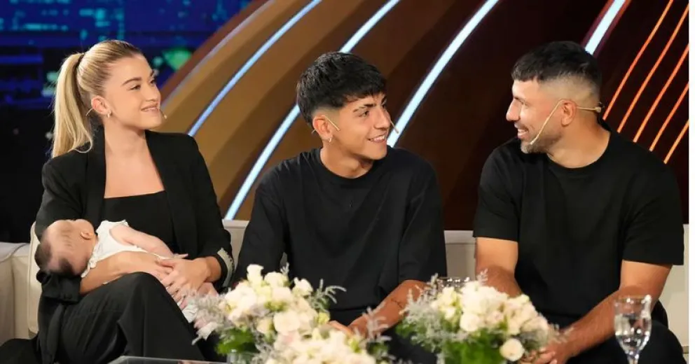 El Kun Agüero presentó oficialmente a Olivia en el programa de Susana: "Salió a mí"
