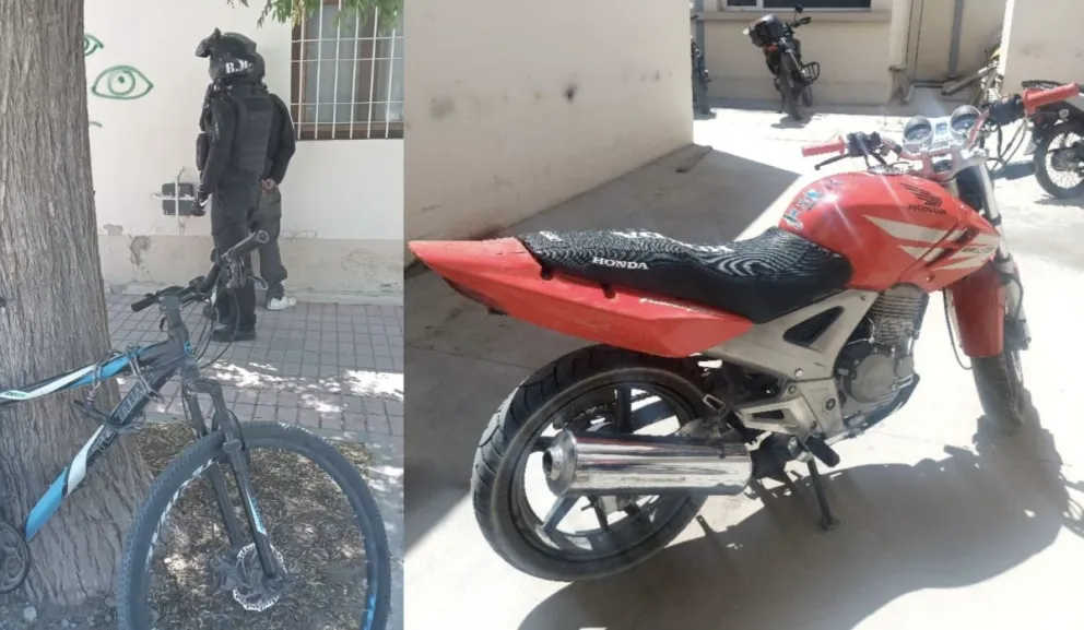 Recuperaron una bicicleta y detuvieron a dos sujetos que manejaban una moto con pedido de secuestro