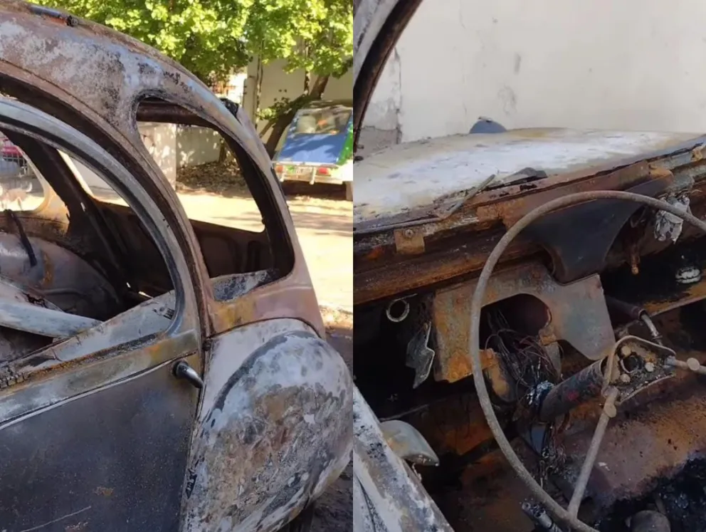 El incendio ocurrió en la madrugada de hoy, aún no se conoce quien fue el responsable. (Foto gentileza)