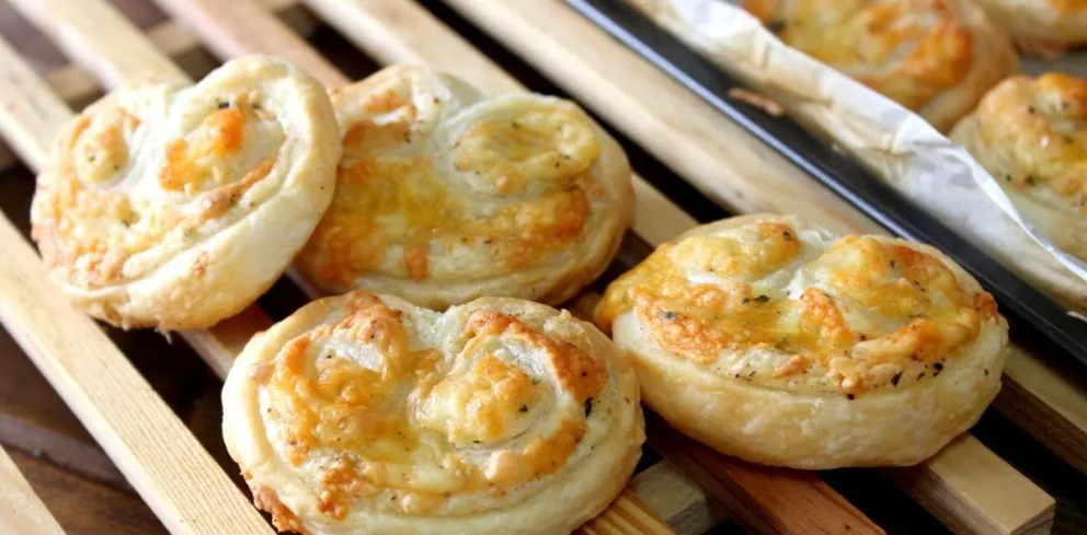 Palmeritas de queso.