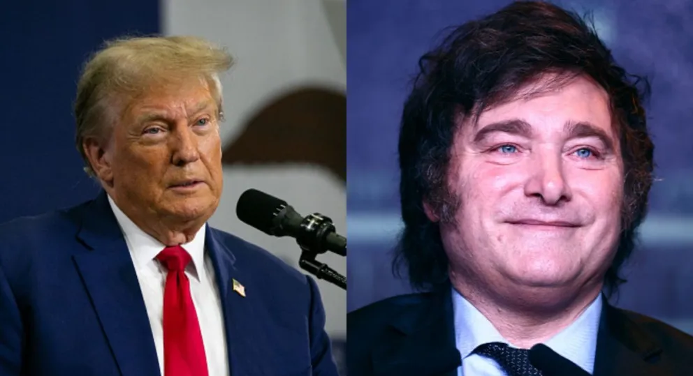 Donald Trump y Javier Milei. 