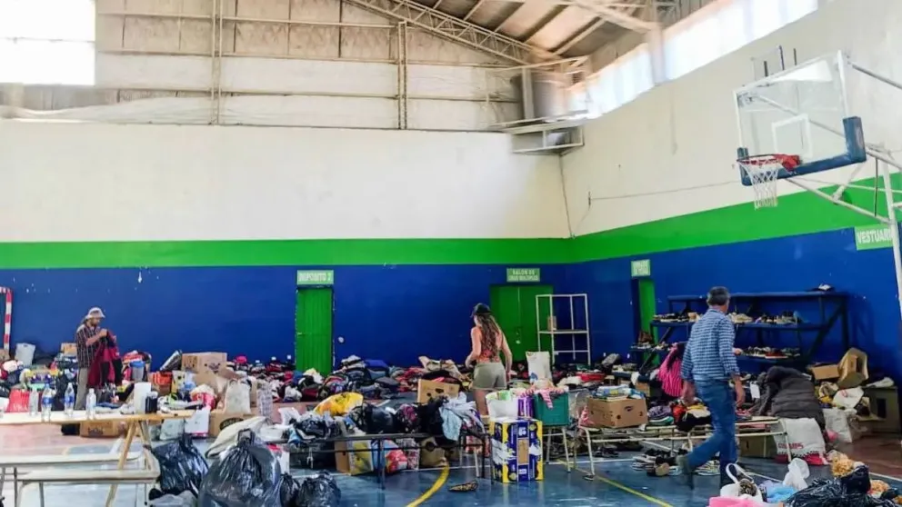 Sólo reciben donaciones en la parroquia Nuestra Señora de Luján y en el Polideportivo Municipal. (Foto gentileza)