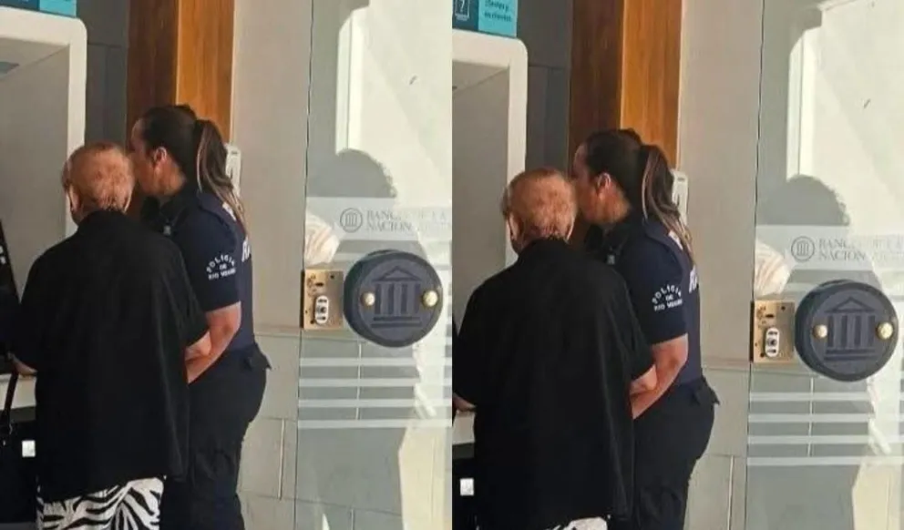 La mujer se desempeña en la sucursal del Banco Nación de Allen. (Foto gentileza)