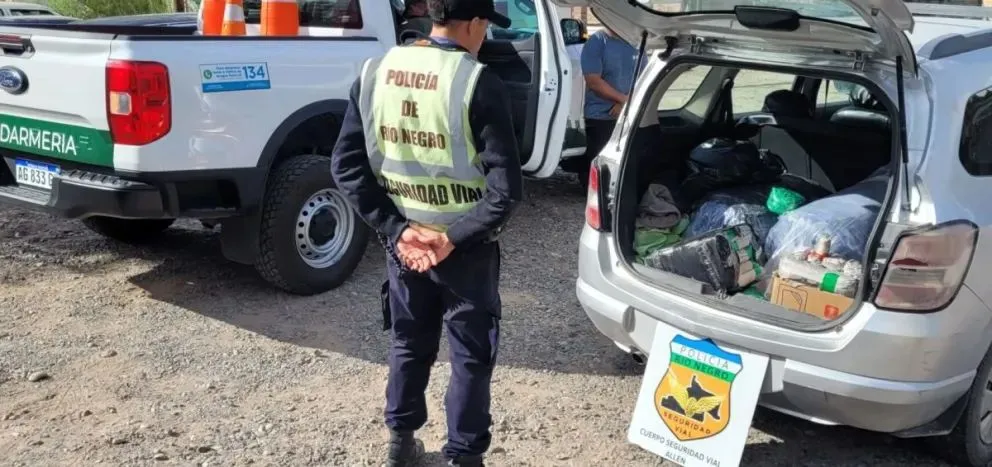 El cargamento fue secuestrado durante un operativo de control realizado sobre la ruta 22. Foto: Policía Río Negro.