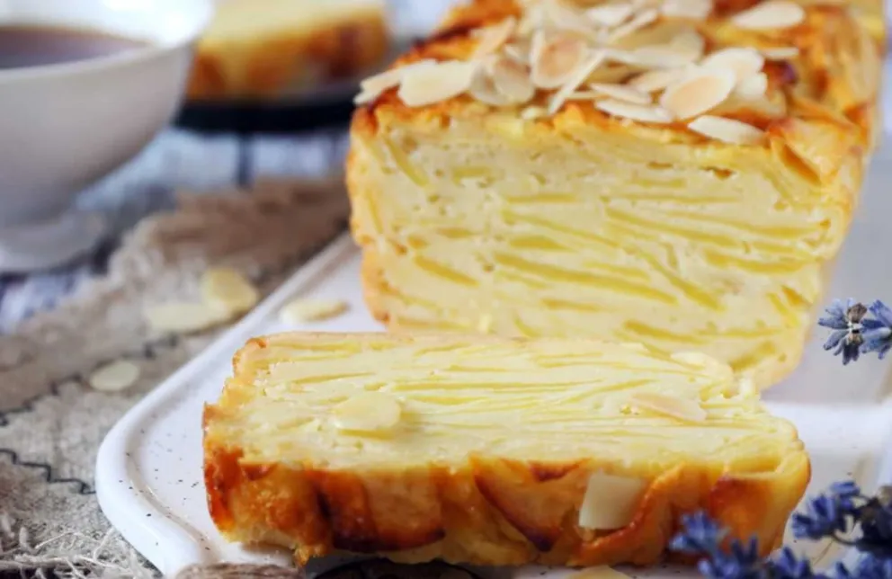 Torta milhojas de manzana, sin harinas y en cuatro pasos.