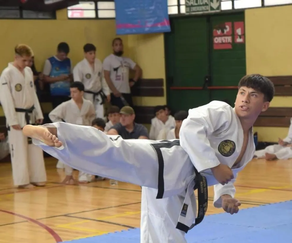 Franco en una de las competencias en las que participó. 