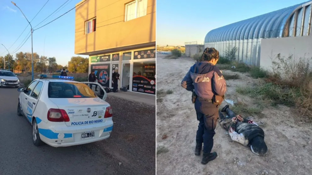 Intervención a cargo del personal del destacamento 178° y de la Comisaría Tercera. (Foto Policía de Río Negro)