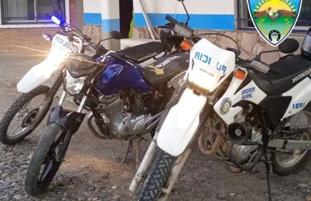 La motocicleta quedó alojada en la Unidad Rural. 