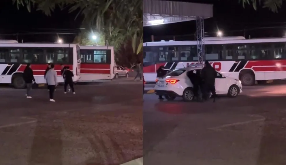 El momento fue captado por transeúntes sobre la calle México  . (Imágenes gentileza) 