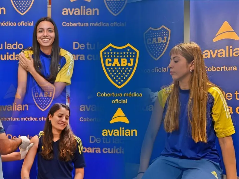 El plantel de River tambi&eacute;n tambi&eacute;n recibi&oacute; las dosis de vacuna. Foto (Avalian).