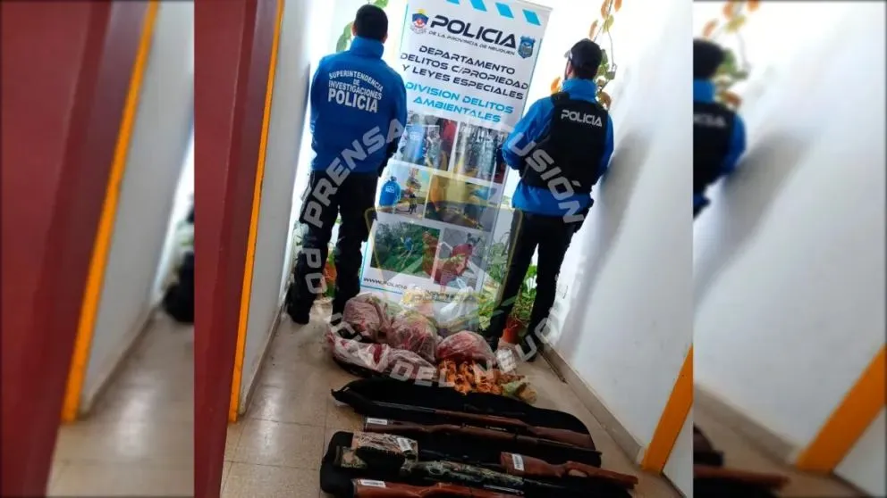 La policía secuestró especies silvestres y restos de animales faenados, dispuestos para la comercialización clandestina.