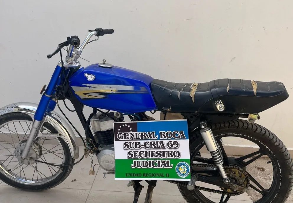 La moto fue incautada por personal policial. 