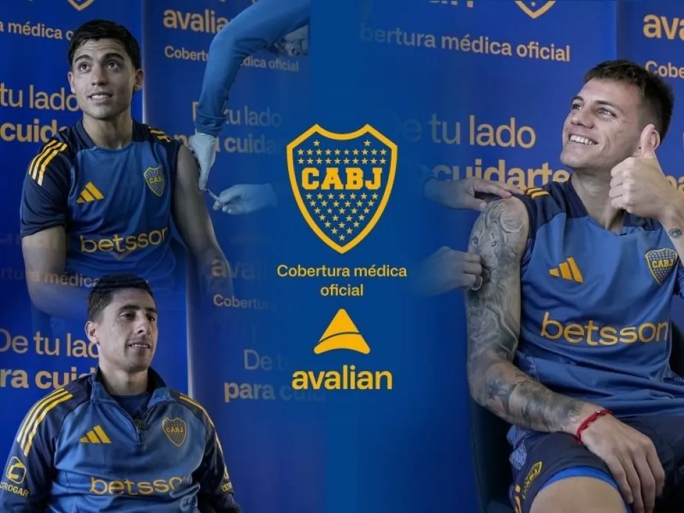 Zenon, Merentiel, jugadores de Boca vacunados. Foto (Avalian)