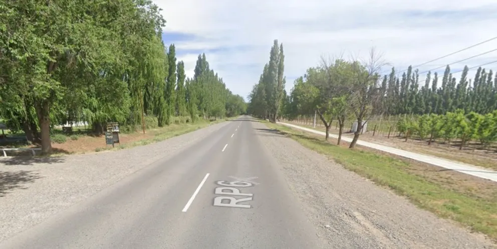 El grave episodio ocurrió en la Ruta provincial 6, antes del puente sobre el río Negro. Foto (Maps).