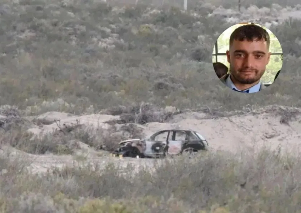 Tomás Dobra de la Canal fue hallado muerto el 30 de abril en una zona descampada de Roca. Su auto apareció incendiado días después. Foto (ANR).