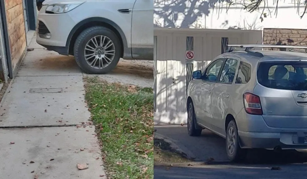El estacionamiento sobre veredas se volvió una práctica habitual que complica la circulación. (Fotos gentileza)