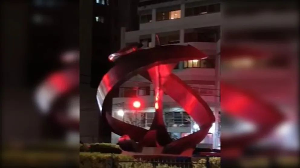 La luz se destacó en un sector importante de Roca. Foto: (Gentileza)