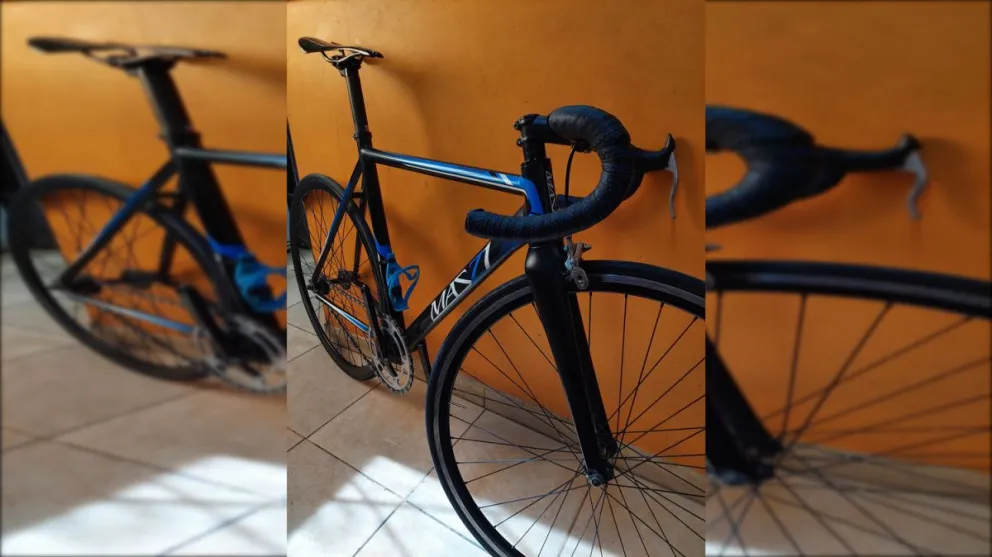 La bicicleta que acompañó a la joven roquense durante dos años de competencia. 