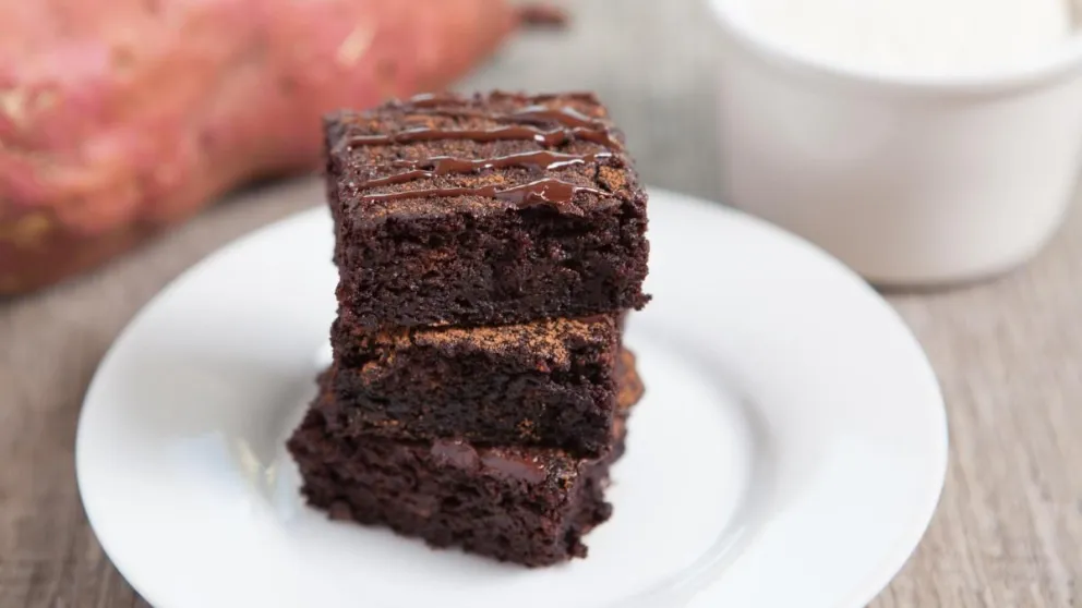Brownies de boniato en simples pasos.