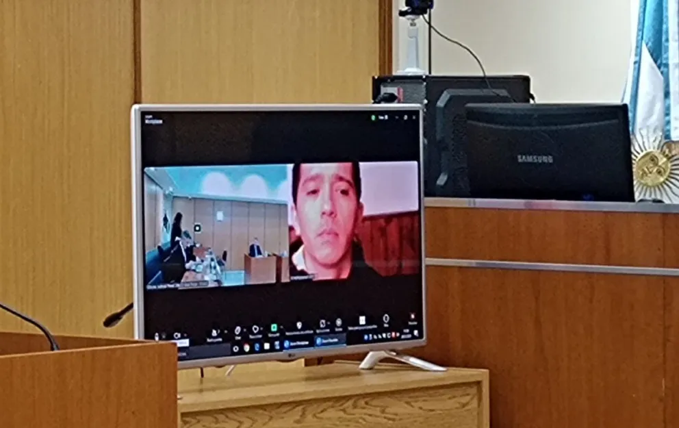 Carriqueo fue condenado a perpetua por el femicio de Nicole. Presenció la audiencia en forma virtual Foto (ANR)