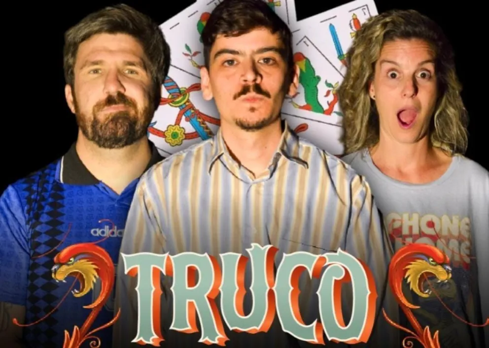 La obra explora las similitudes de un partido de  truco con el amor. 