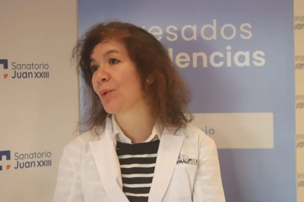 La médica especialista en cardiología, Maria Cecilia Cortés, repasó los principales riesgos del vapeo. Foto: (Tania Domenicucci - ANRoca)