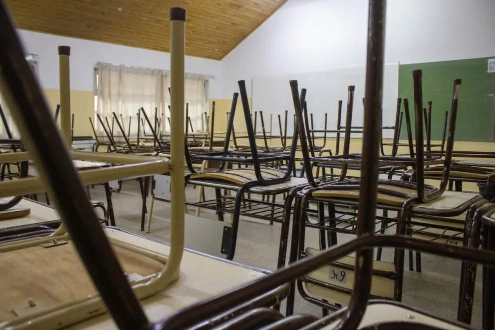 Las clases fueron suspendidas en el inicio de la jornada. Foto: Tania Domenicucci