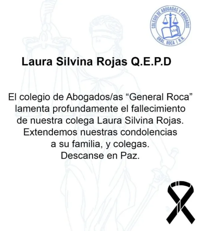 As&iacute; fue la despedida del Colegio de Abogados. Foto (redes).