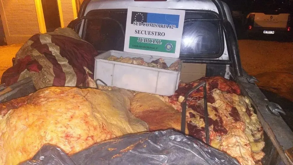 Lo secuestrado fue incinerado por disposición sanitaria. (Foto Policía de Río Negro)