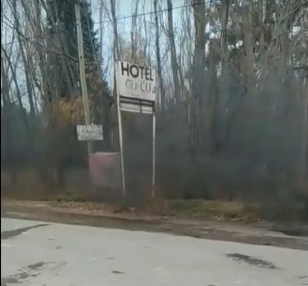 El histórico Motel también se vio afectado por el frío. Foto (Redes).
