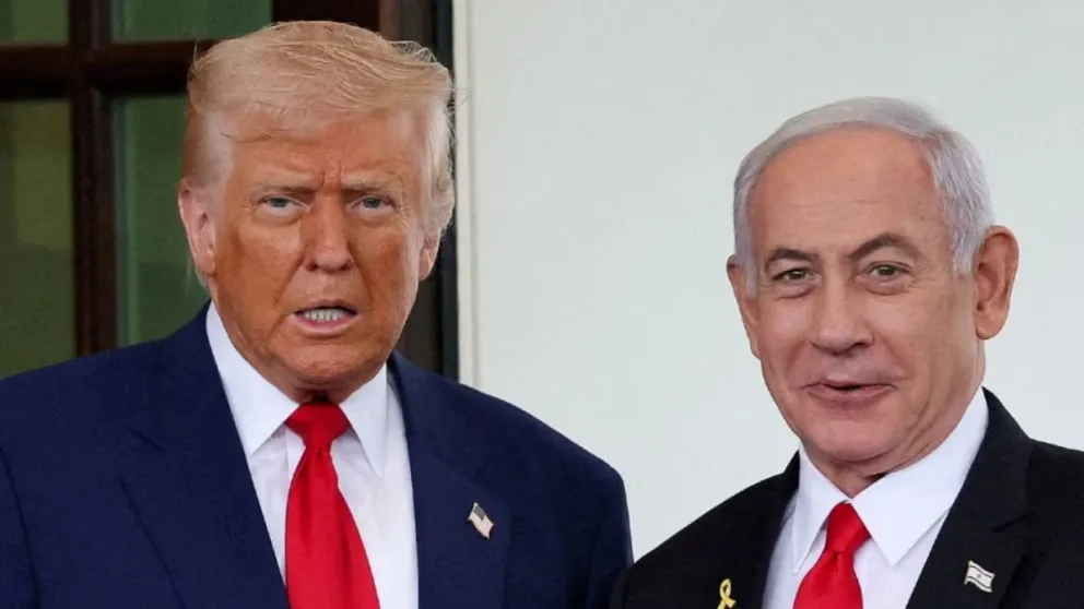 Donald Trump junto a Benjamin Netanyahu en la Casa Blanca.