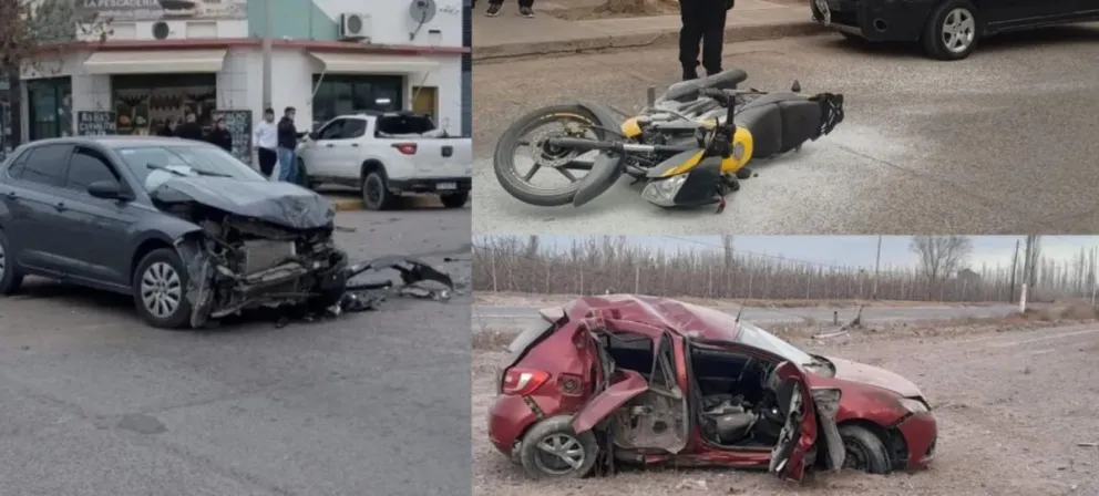 Personal policial y de salud trabajaron en distintos puntos para asistir a los heridos y ordenar el tránsito. Fotos gentileza.
