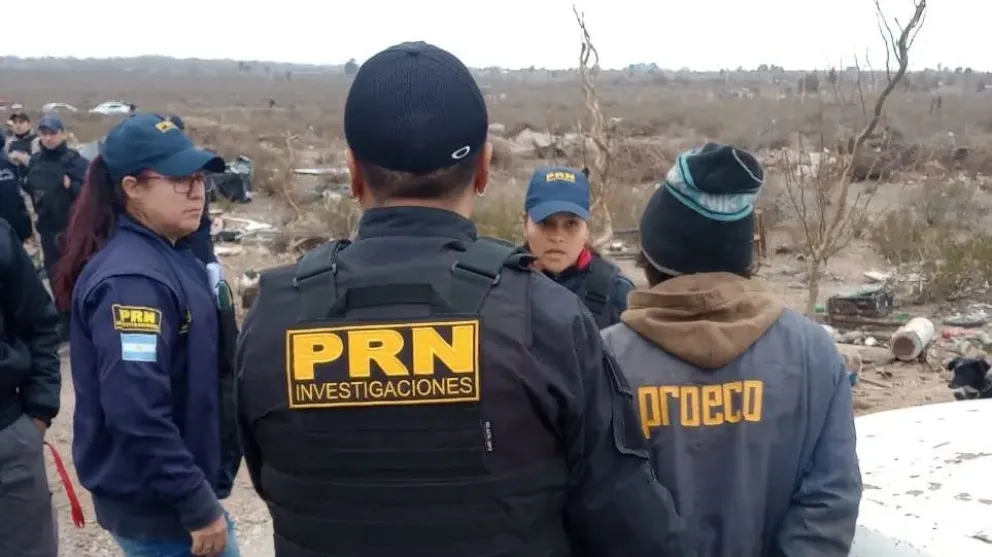 El pozo donde estaba el cuerpo es de aproximadamente un metro y medio de profundidad,