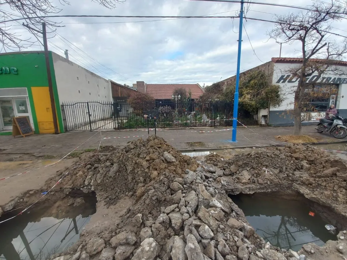 Hay acumulaci&oacute;n de agua y barro. Foto: (Tania Domenicucci)