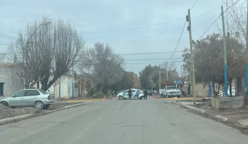 Hay impactos en las paredes, un portón y un auto. Foto: ANRoca 
