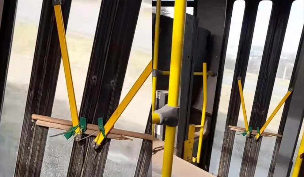 El video fue compartido en redes sociales por una usuaria del transporte. Fotos gentileza.