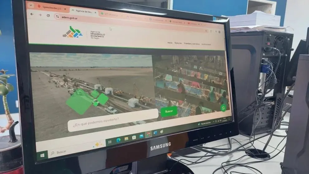 El sitio web (https://www.adern.gob.ar/) incorpora herramientas digitales muy variadas.